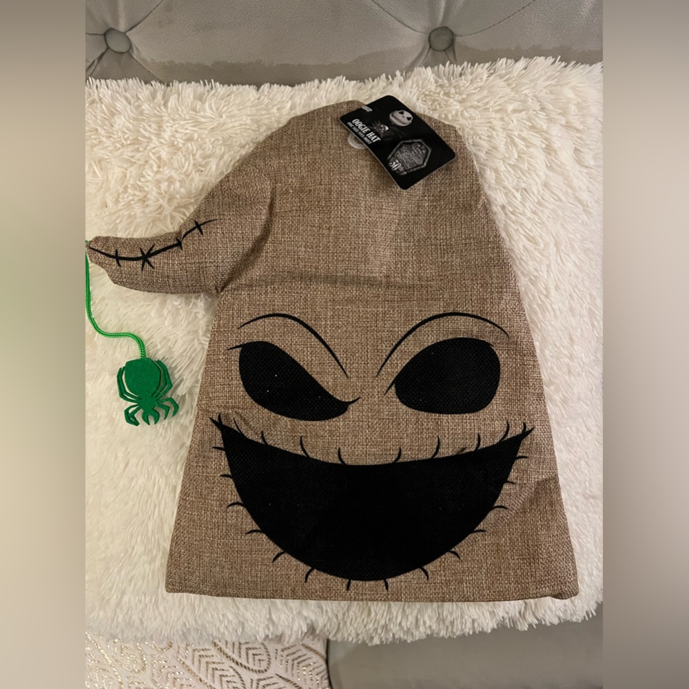 Nightmare Before Christmas Oogie Boogie Tan Santa Hat